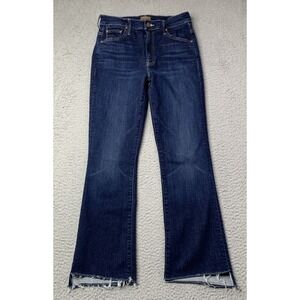 MOTHER Dark Blue Cropped Flare Jeans